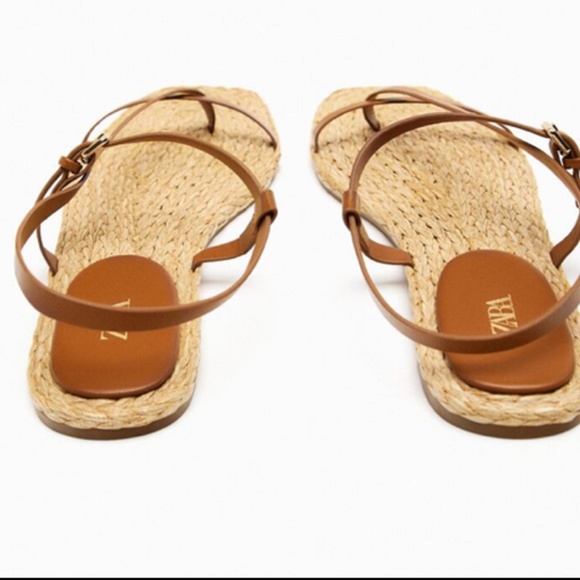 🤎 FLAT SANDALS WITH LEATHER STRAPS - Picture 7 of 8